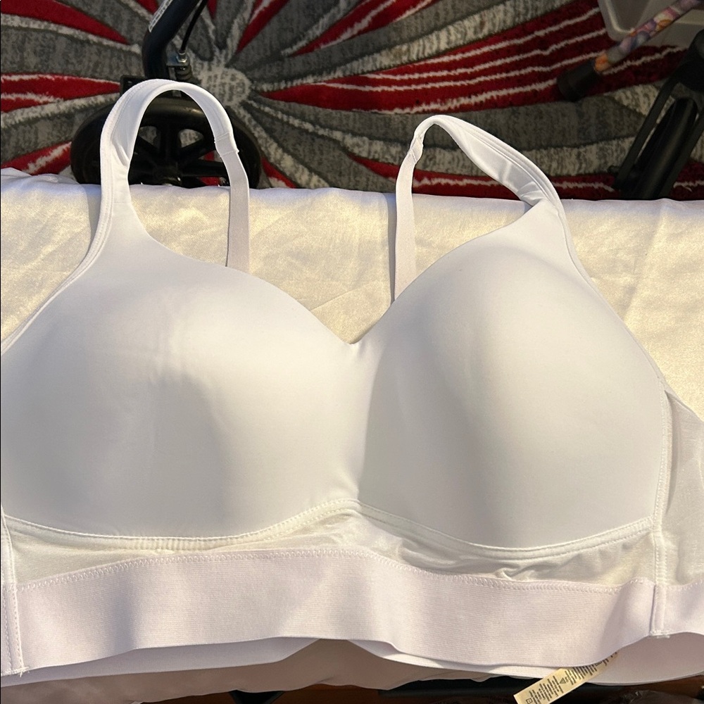 Rhonda Shear White Seamless Bra 3x